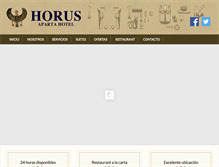 Tablet Screenshot of horusapartahotel.com